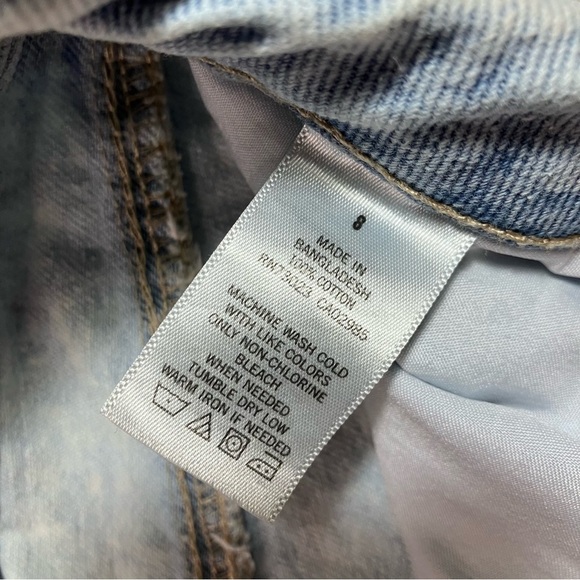 🖤2FOR$30Aeropostale Light Blue High-Waist Distressed Denim Shorts - Picture 11 of 11